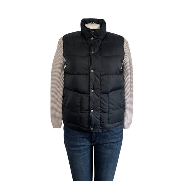 Land's End Black Puffer Vest Jacket - Mens / Boyfriend Vest - 42/44 - Picture 2 of 11